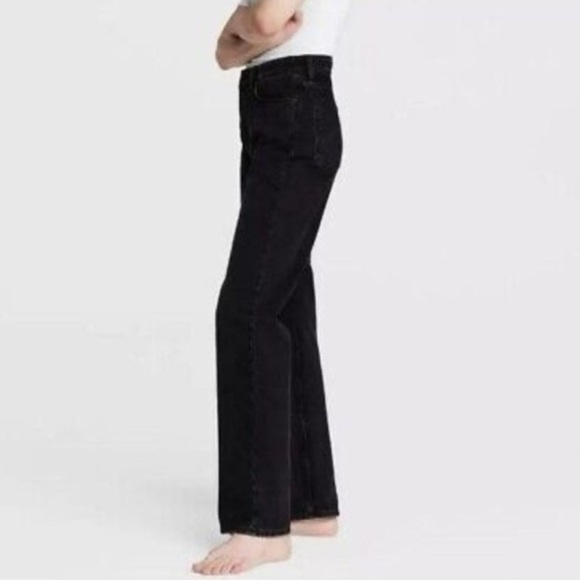 NWOT Rag & Bone Alex High-Rise Straight-Leg Jeans Black Denim Women’s Size 31 - Picture 2 of 14